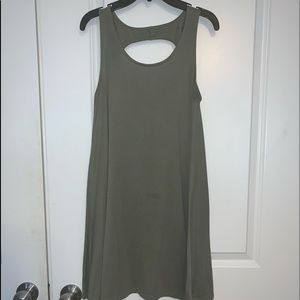 Army green tank top dress